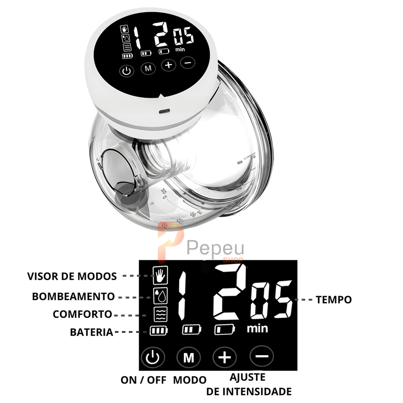 Bomba de Leite Elétrica Recarregável - Amamente com Mais Conforto! 🌸