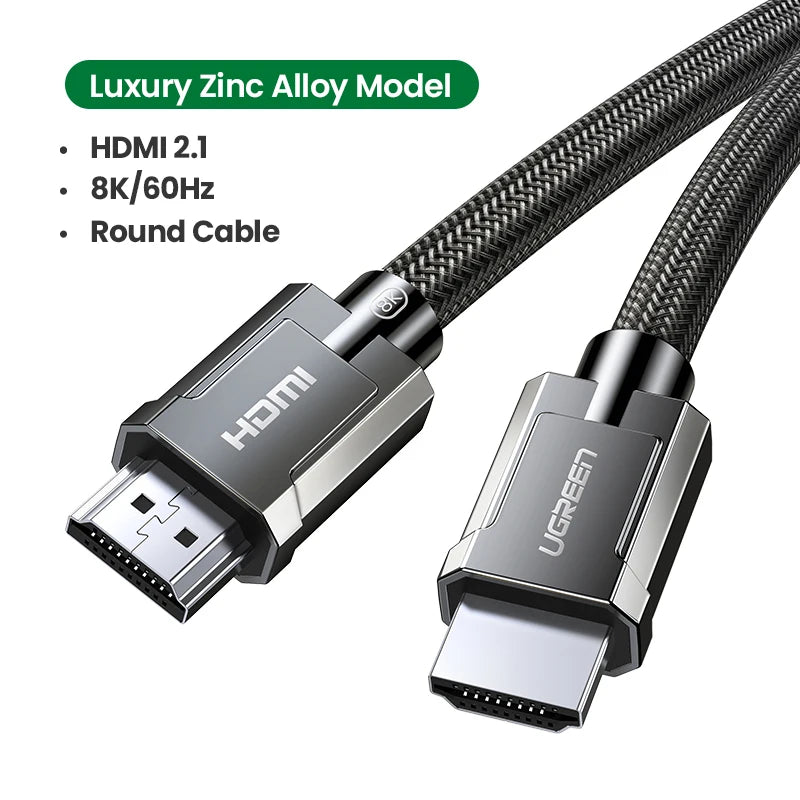 Cabo HDMI 2.1 UGREEN 8K – Imagem e Som em Outro Nível