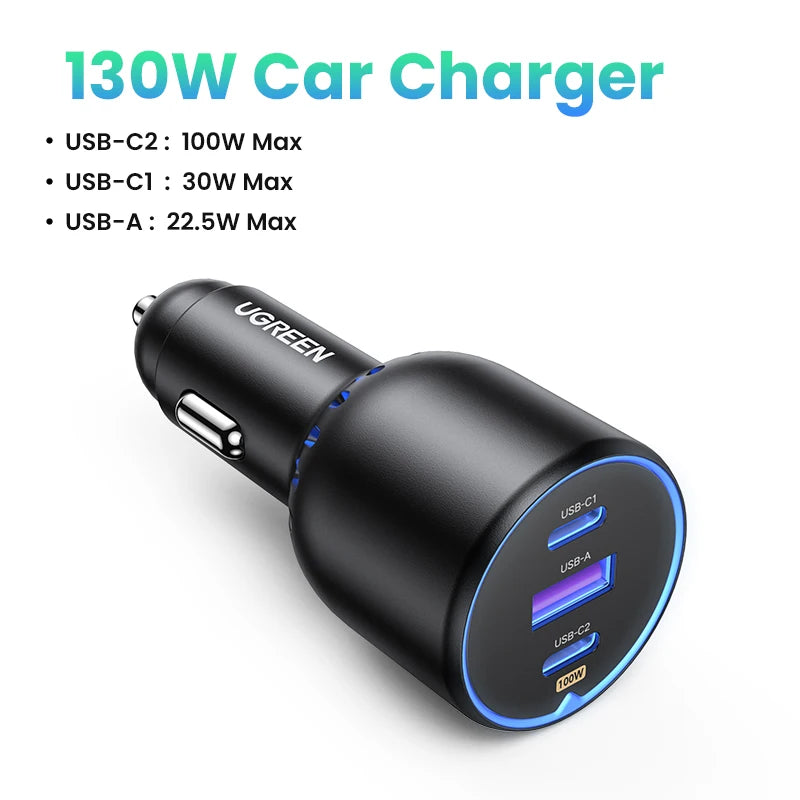 Carregador de Carro UGREEN 130W (Tipo C)