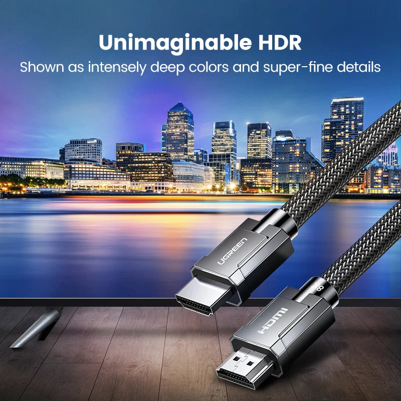 Cabo HDMI 2.1 UGREEN 8K – Imagem e Som em Outro Nível