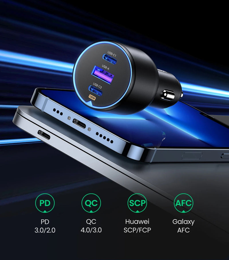 Carregador de Carro UGREEN 130W (Tipo C)