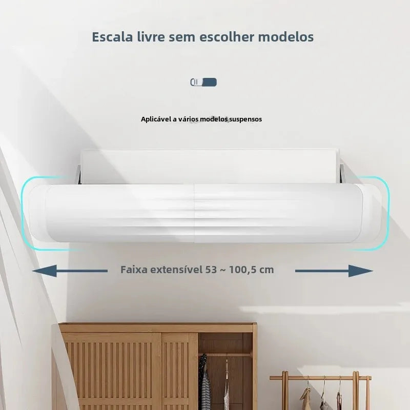 Defletor de Ar Condicionado Ajustável