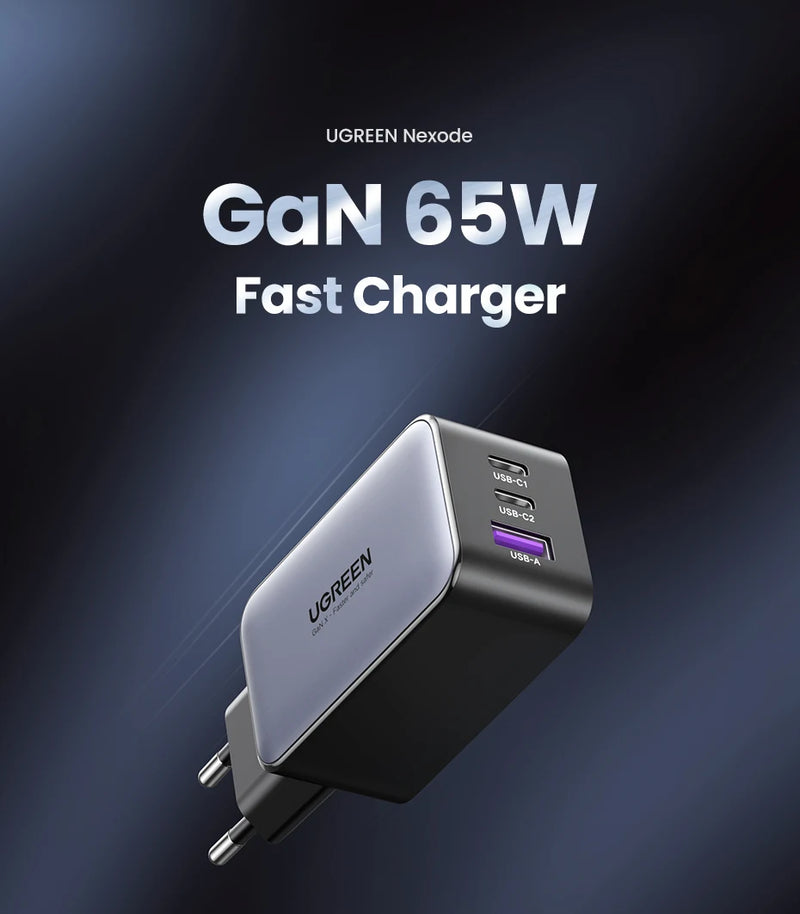 Carregador Rápido UGREEN GaN 65W
